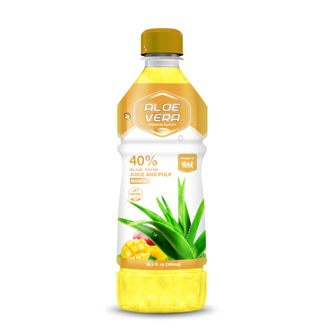 16.9 fl oz Bottled Original Aloe vera juice with pulp mango flavour