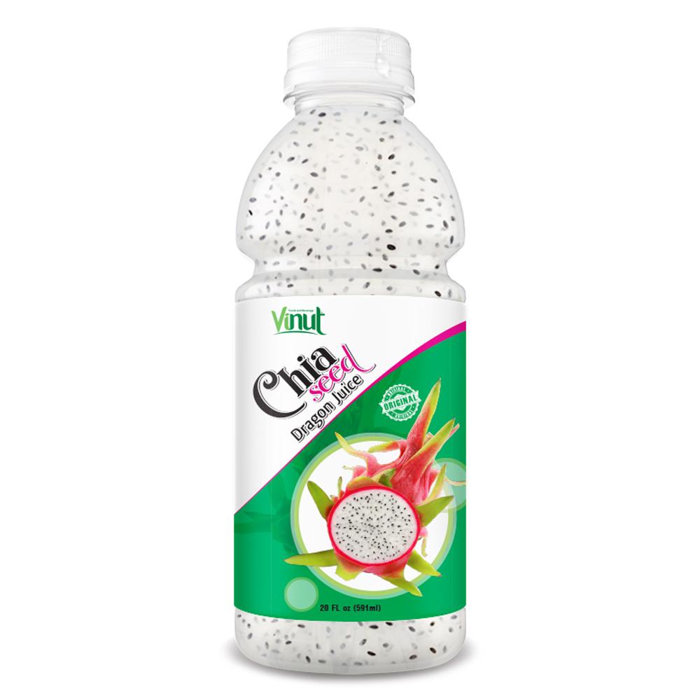 20 fl oz VINUT Bottle Chia seed drink with Dragon juice