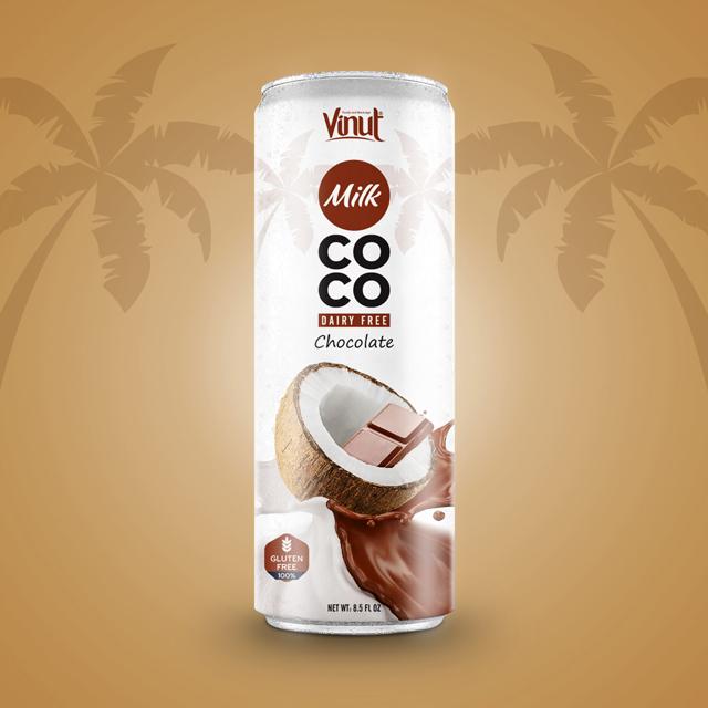 8.5 fl oz Dairy free Tin Can Coconut Milk with Chocolate