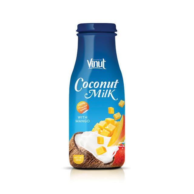 Wholesale Glass bottle Premium Quality Coconut milk with Mango flavour 280 ml