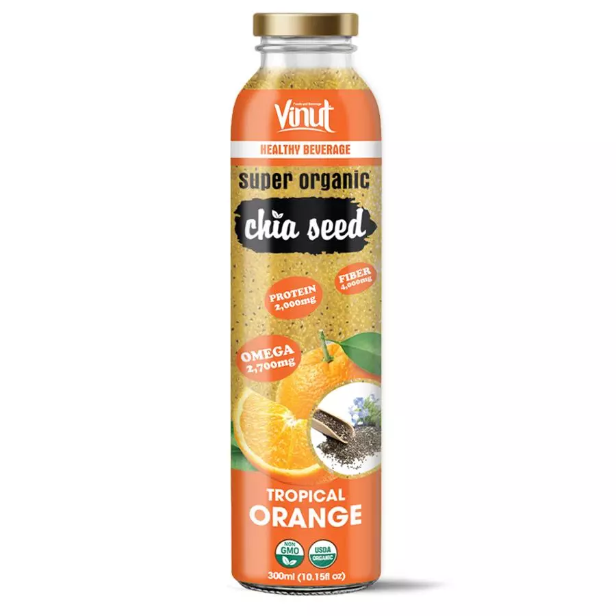 10.15 fl oz Vinut Organic Chia seed with Orange