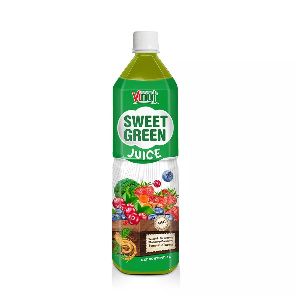 1000ml VINUT Sweet Green Juice DrinkBroccoli Strawberry Blueberry Cranberry Turmeric Ginseng