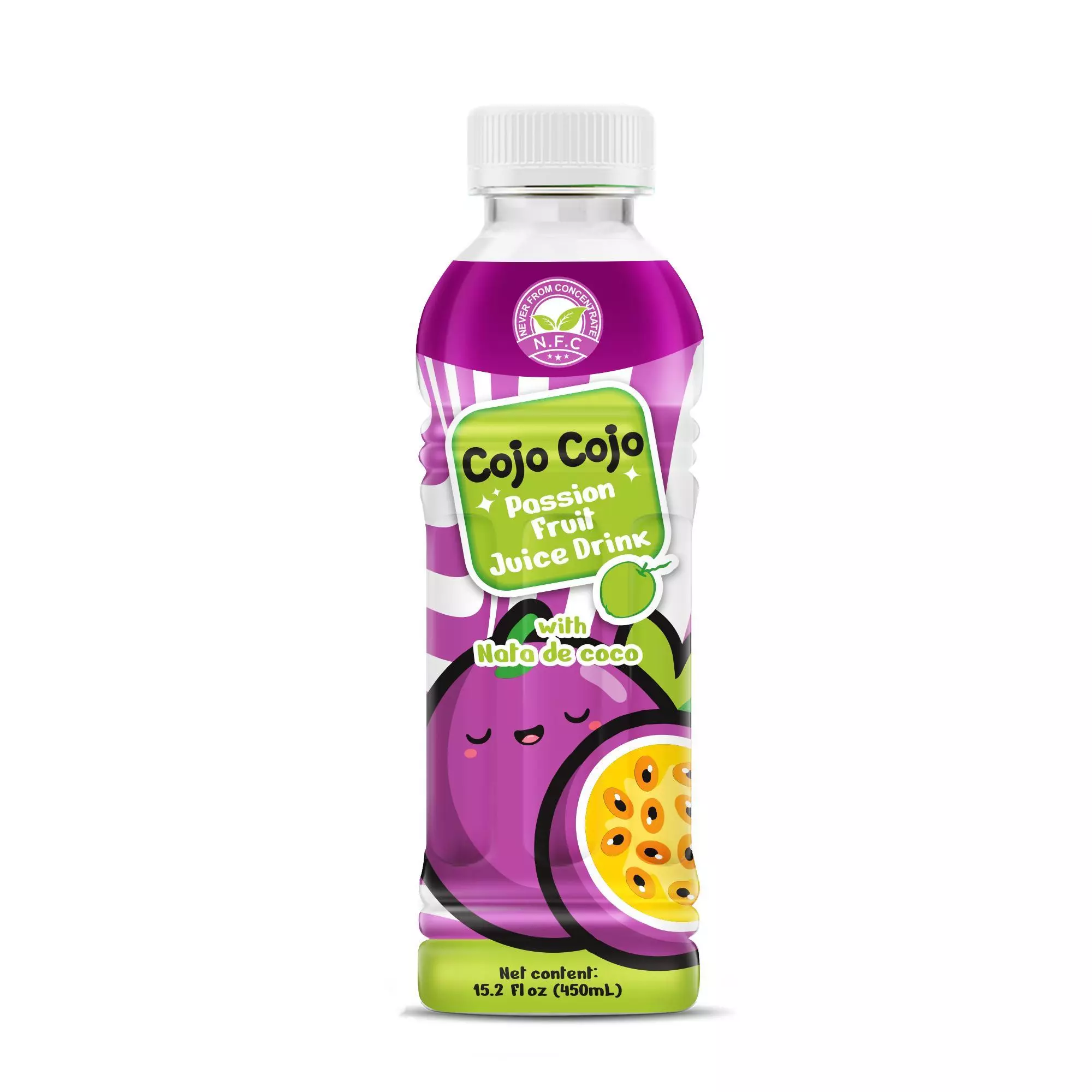 15.2 fl oz Cojo Cojo Passion fruit juice drink with Nata de coco