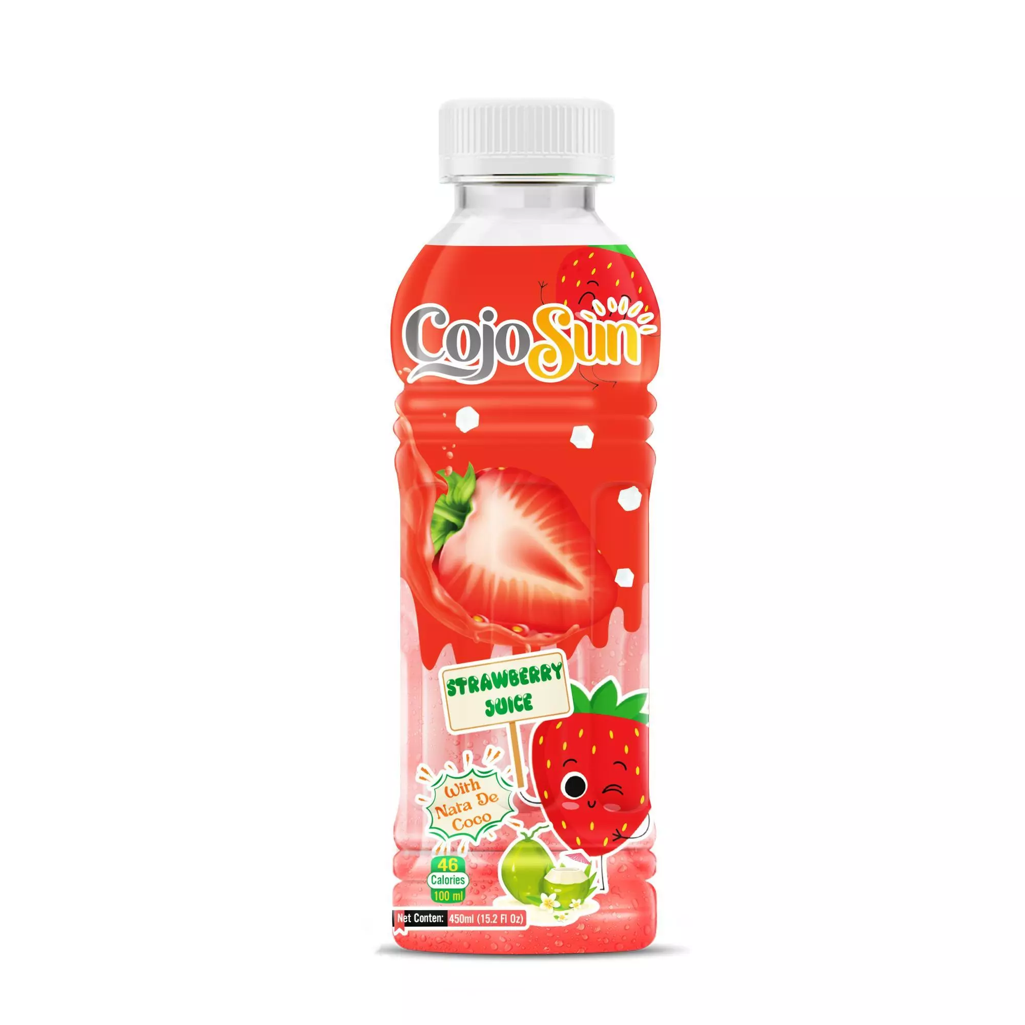 15.2 fl oz CojoSun Strawberry juice drink with Nata de coco