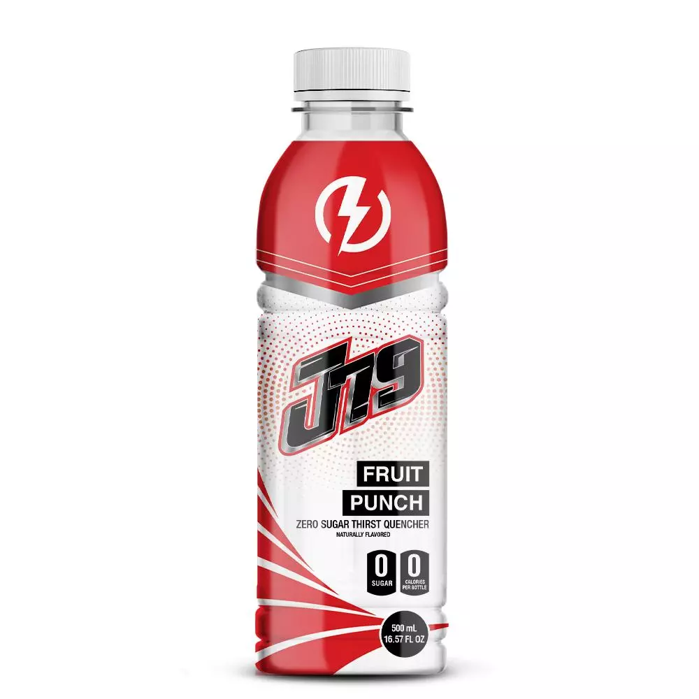 16.57 fl oz J79 Zero Sugar Fruit Punch Energy Drinks Thirst Quencher Sports Drink