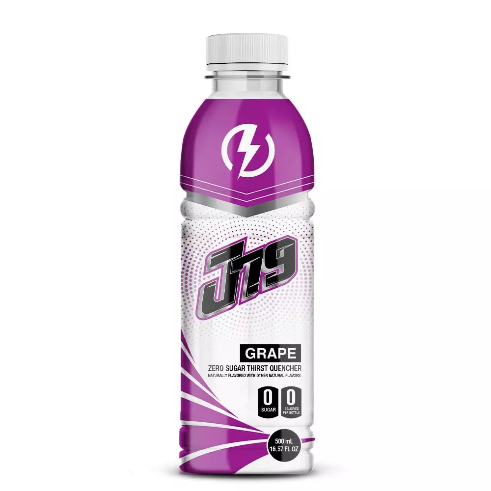 16.57 fl oz J79 Zero Sugar Grape Energy Drinks Thirst Quencher Sports Drink