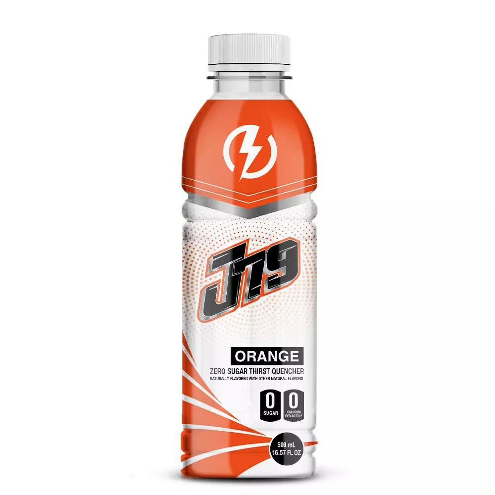 16.57 fl oz J79 Zero Sugar Orange Energy Drinks Thirst Quencher Sports Drink