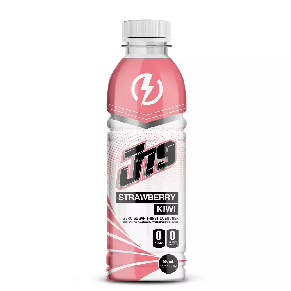 16.57 fl oz J79 Zero Sugar Strawberry Kiwi Energy Drinks Thirst Quencher Sports Drink