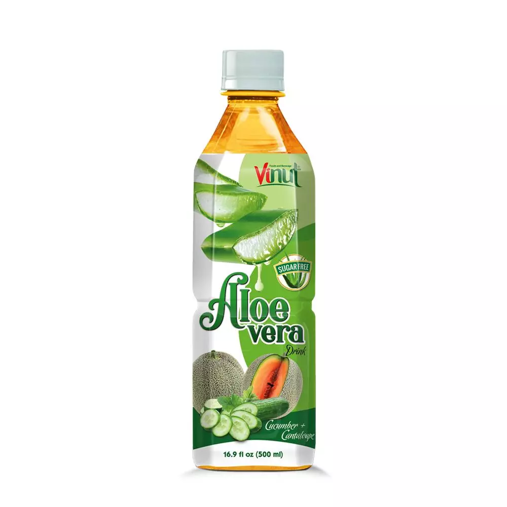 16.9 fl oz VINUT Bottle Aloe Vera Drink with Cucumber Cantaloupe