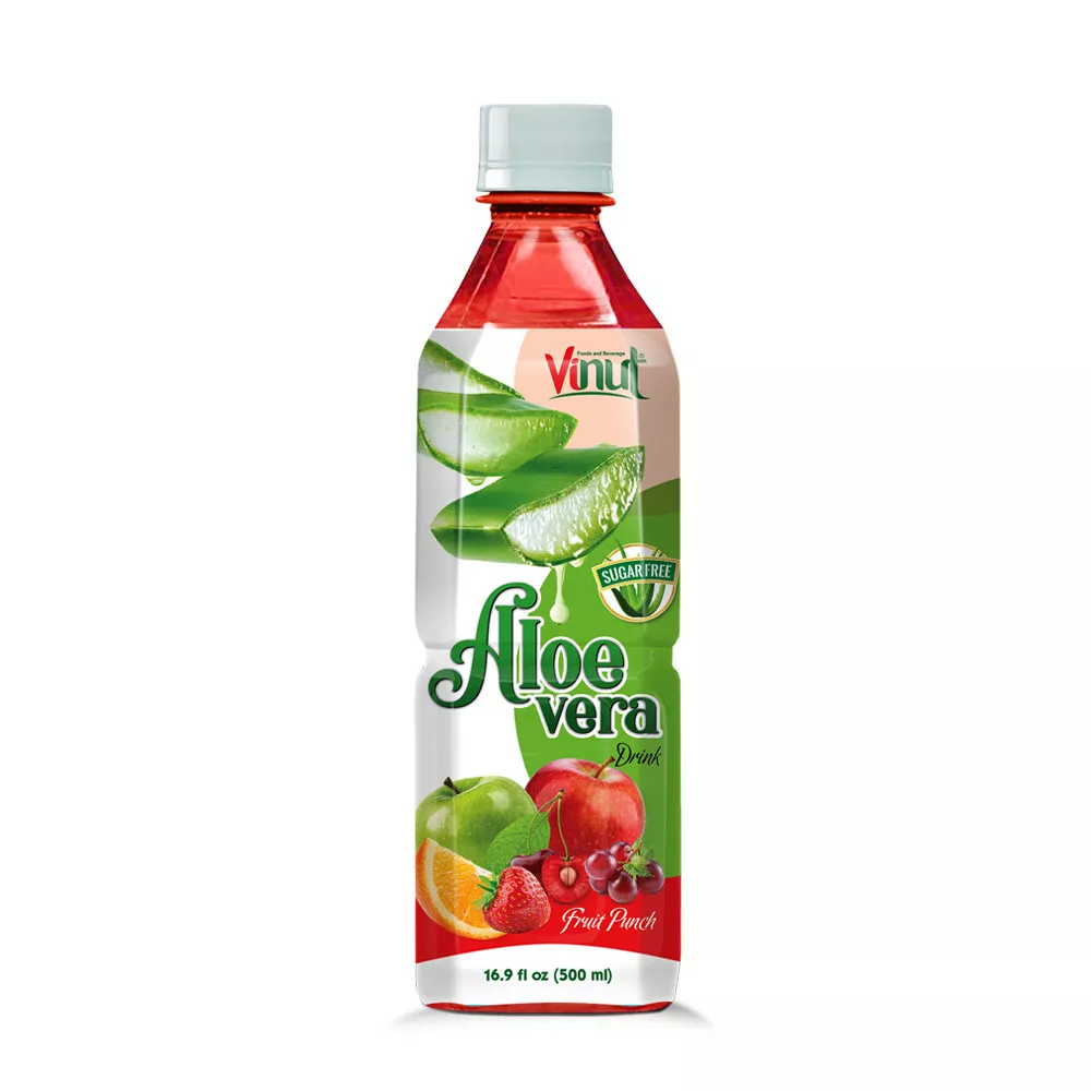 16.9 fl oz VINUT Bottle Aloe Vera Drink with fruit punch