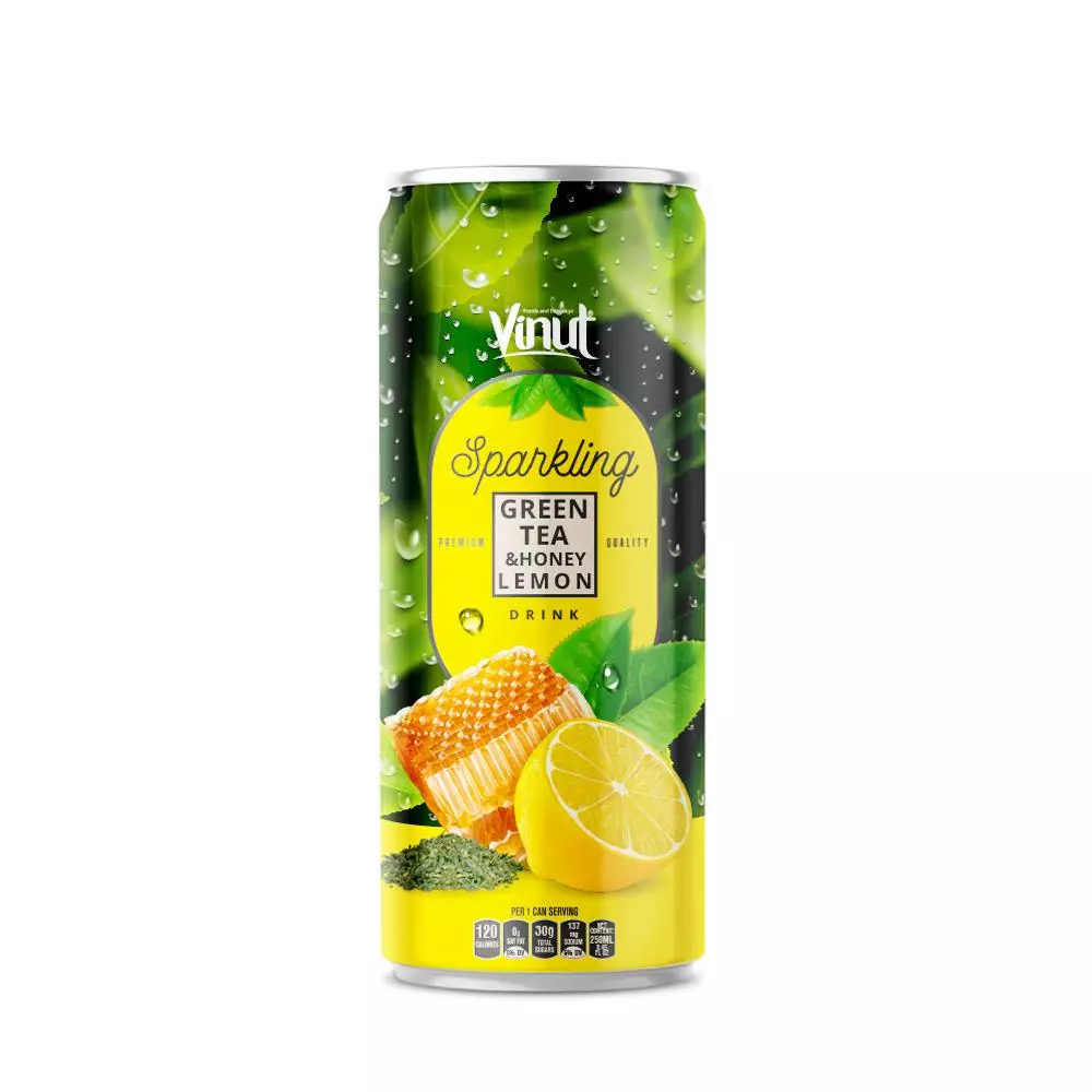 250ml VINUT Premium Back tea Honey Lemon Sparkling water