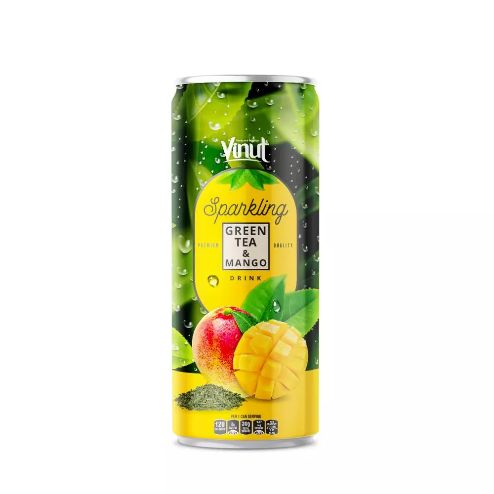 250ml VINUT Premium Back tea Mango Sparkling water