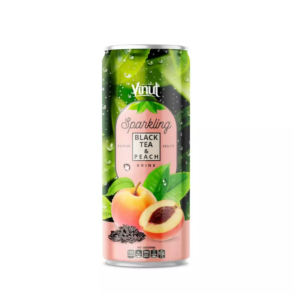250ml VINUT Premium Back tea Peach Sparkling water