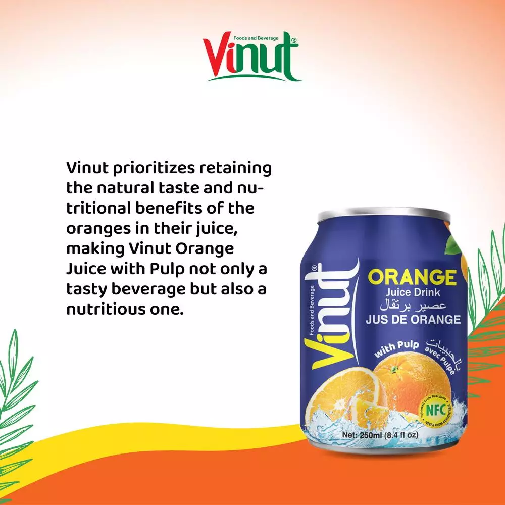 250ml Vinut Orange Juice drink with Pulp 3