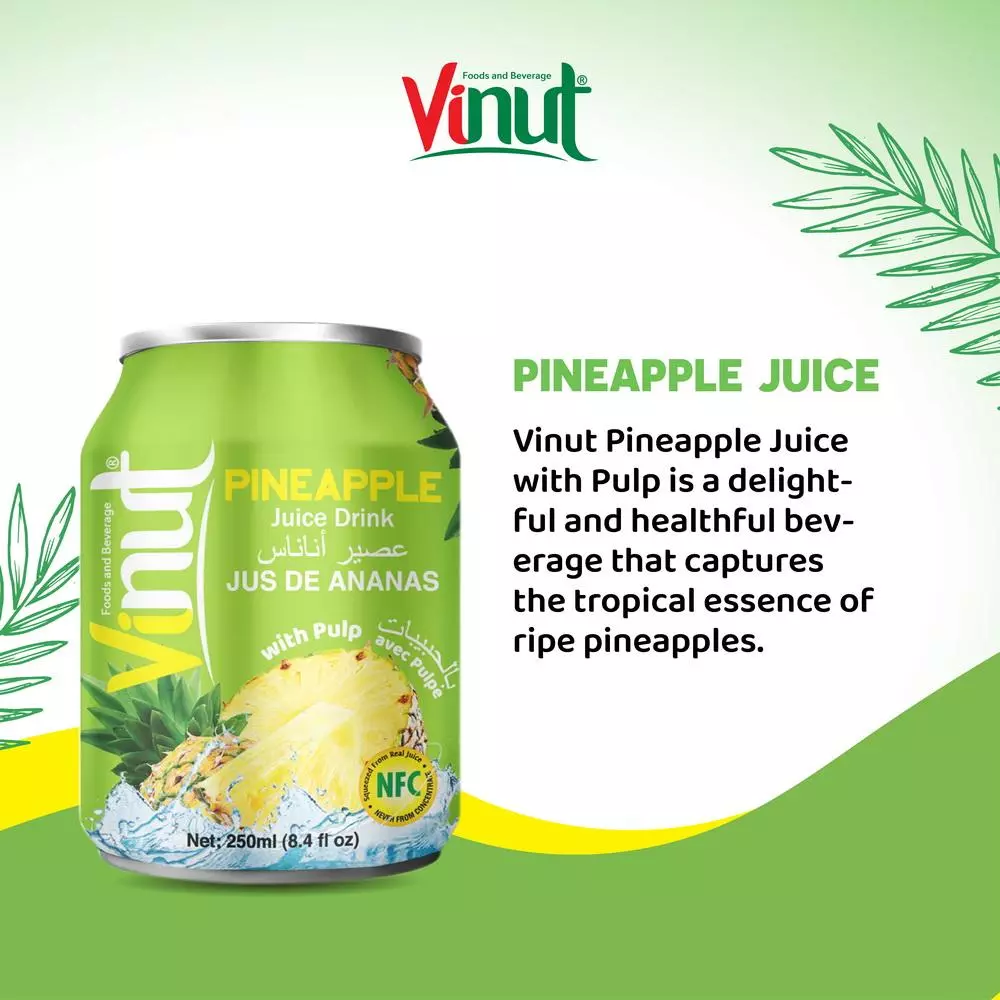 250ml Vinut Pineapple Juice drink with Pulp