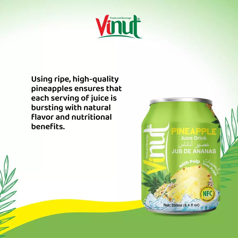 250ml Vinut Pineapple Juice drink with Pulp 3