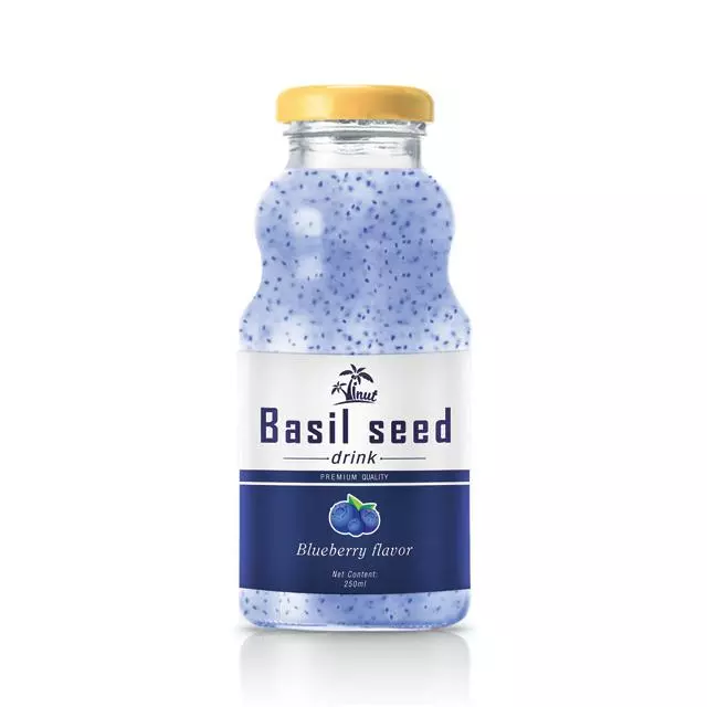 250ml Basil seed drink with Blueberry Flavor