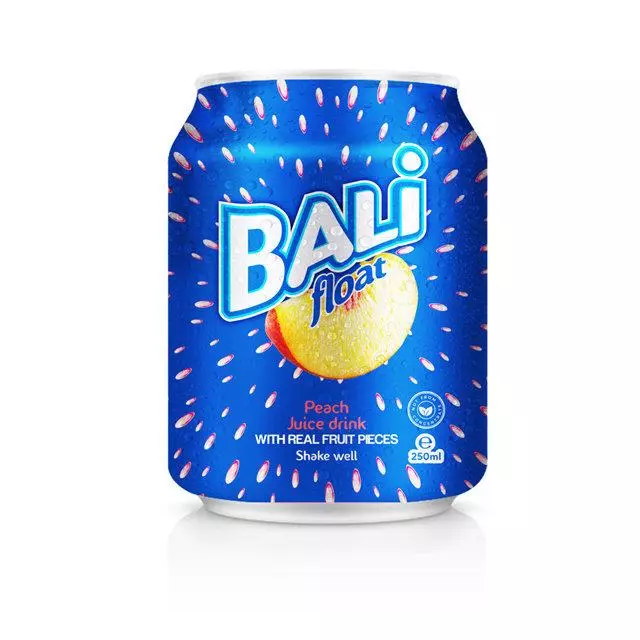250ml Canned BALI Float Peach Juice Drink