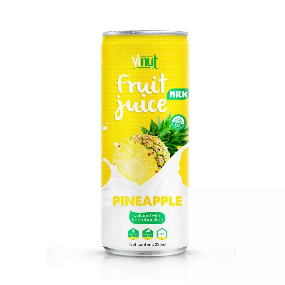 250ml VINUT Canned Health Drink Lactobacillus acidophilus plus Pineapple Juice