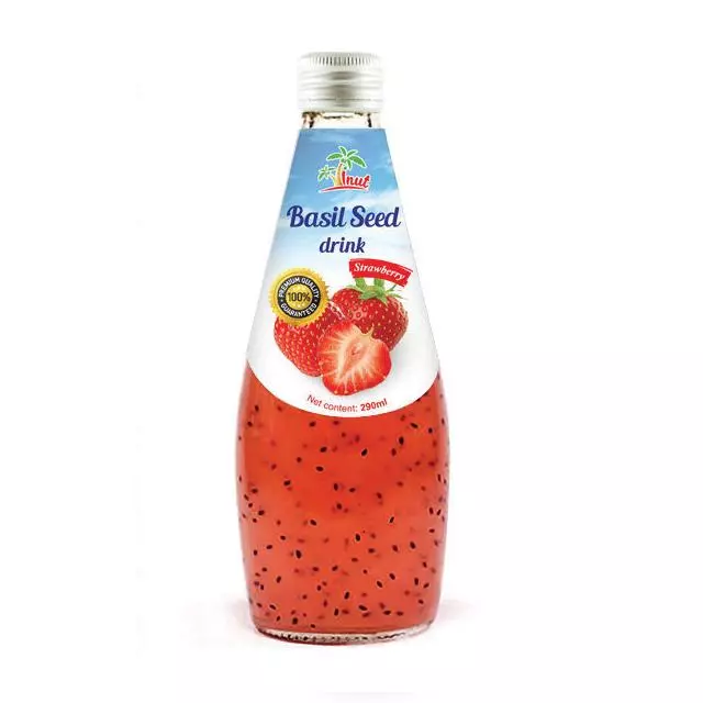 290ml Basil seed drink with Strawberry flavour