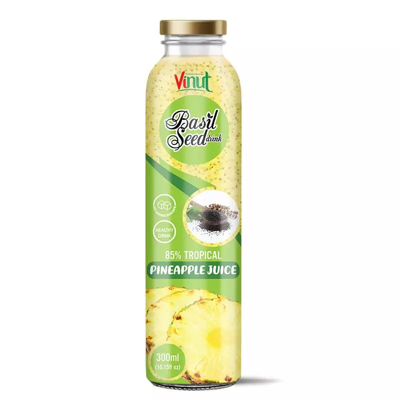 300ml Vinut Tropical Basil seed drink with Pineapple 85 juice