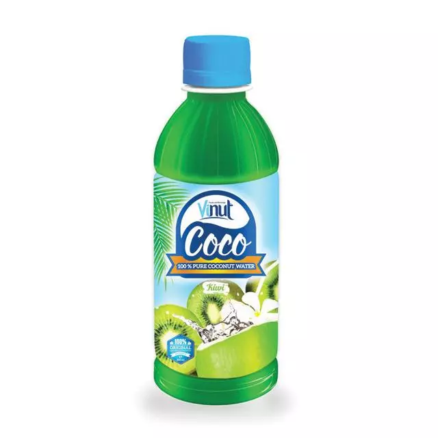 300ml PET bottle Natural Pure Coconut water kiwi flavour