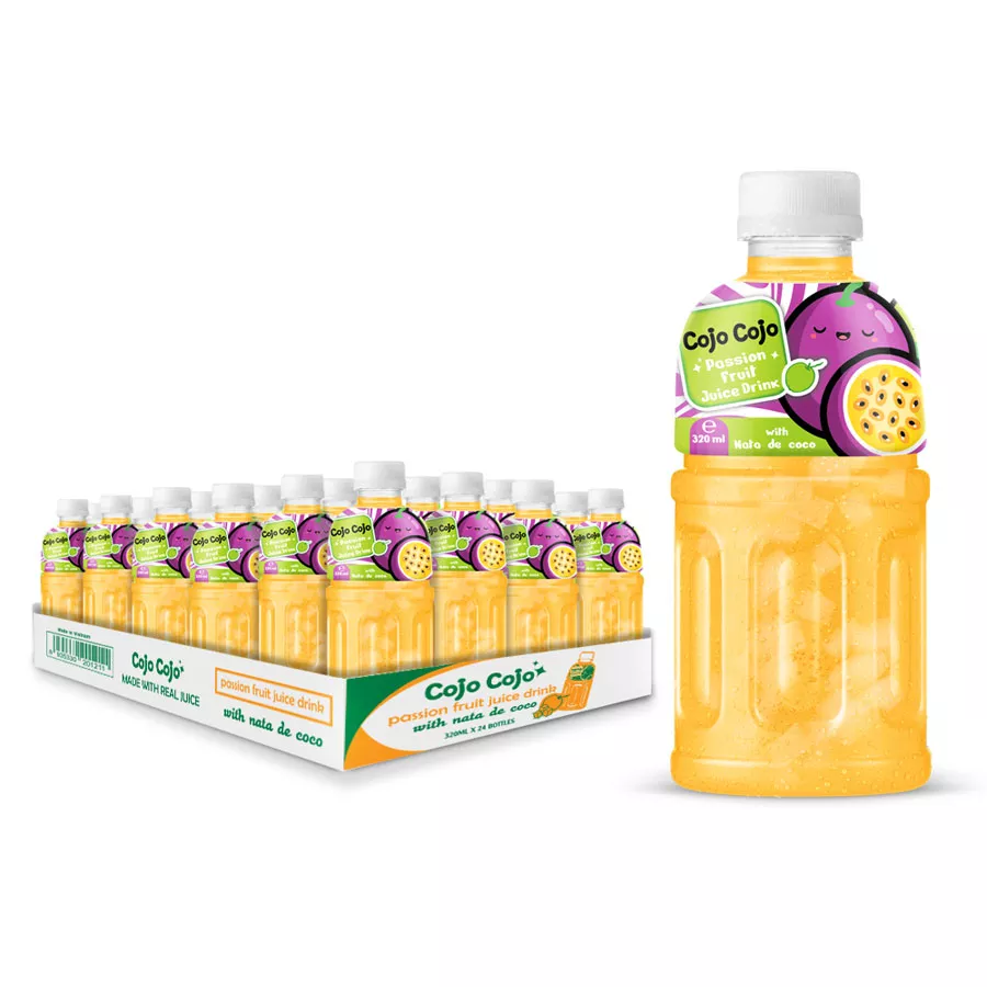 320ml x24 Cojo Cojo Passion fruit Juice with Nata de coco