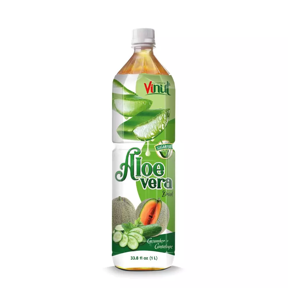 33.8 fl oz VINUT Bottle Aloe Vera Drink with Cucumber Cantaloupe