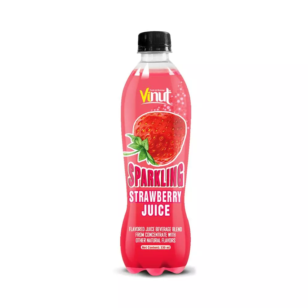 330ml VINUT Bottle Sparkling Strawberry juice drink