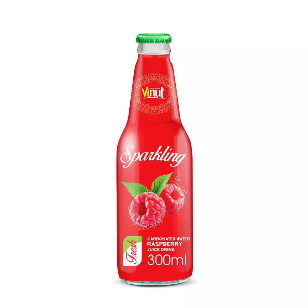 330ml Bottle Raspberry Juice Carbonated water