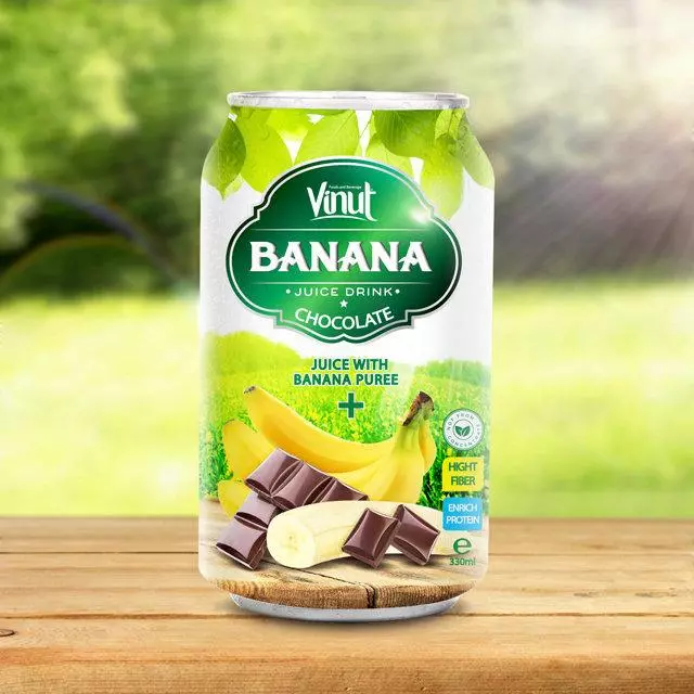 330ml Canned Banana Juice Puree with Chocolate