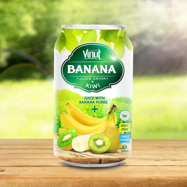 330ml Canned Banana Juice Puree with Kiwi