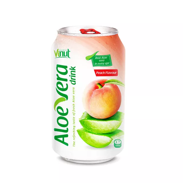 330ml Cans Original taste Aloe vera drink with Peach natural flavourpack of 24