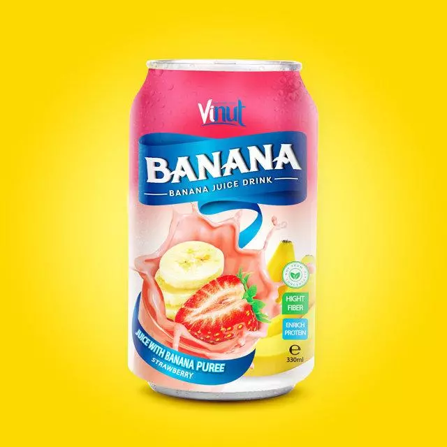 330ml Strawberry Juice with Banana Puree Drink Ingredient
