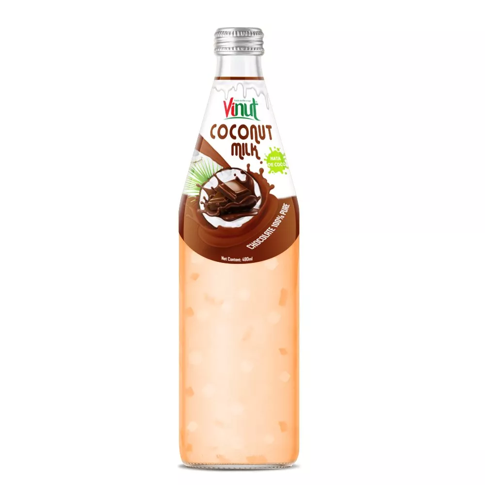 490ml Vinut Bottle Coconut milk Chocolate with Nata de coco