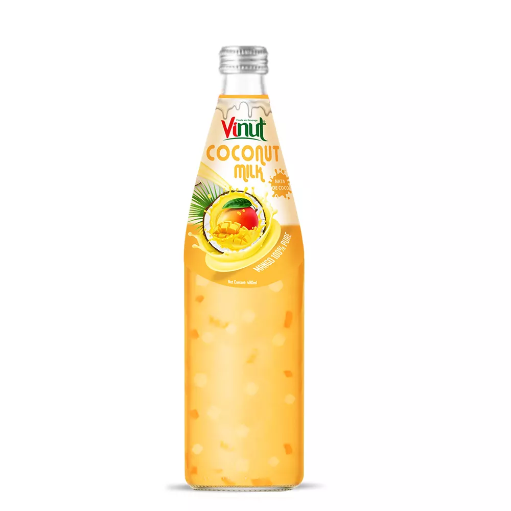 490ml Vinut Bottle Coconut milk Mango with Nata de coco