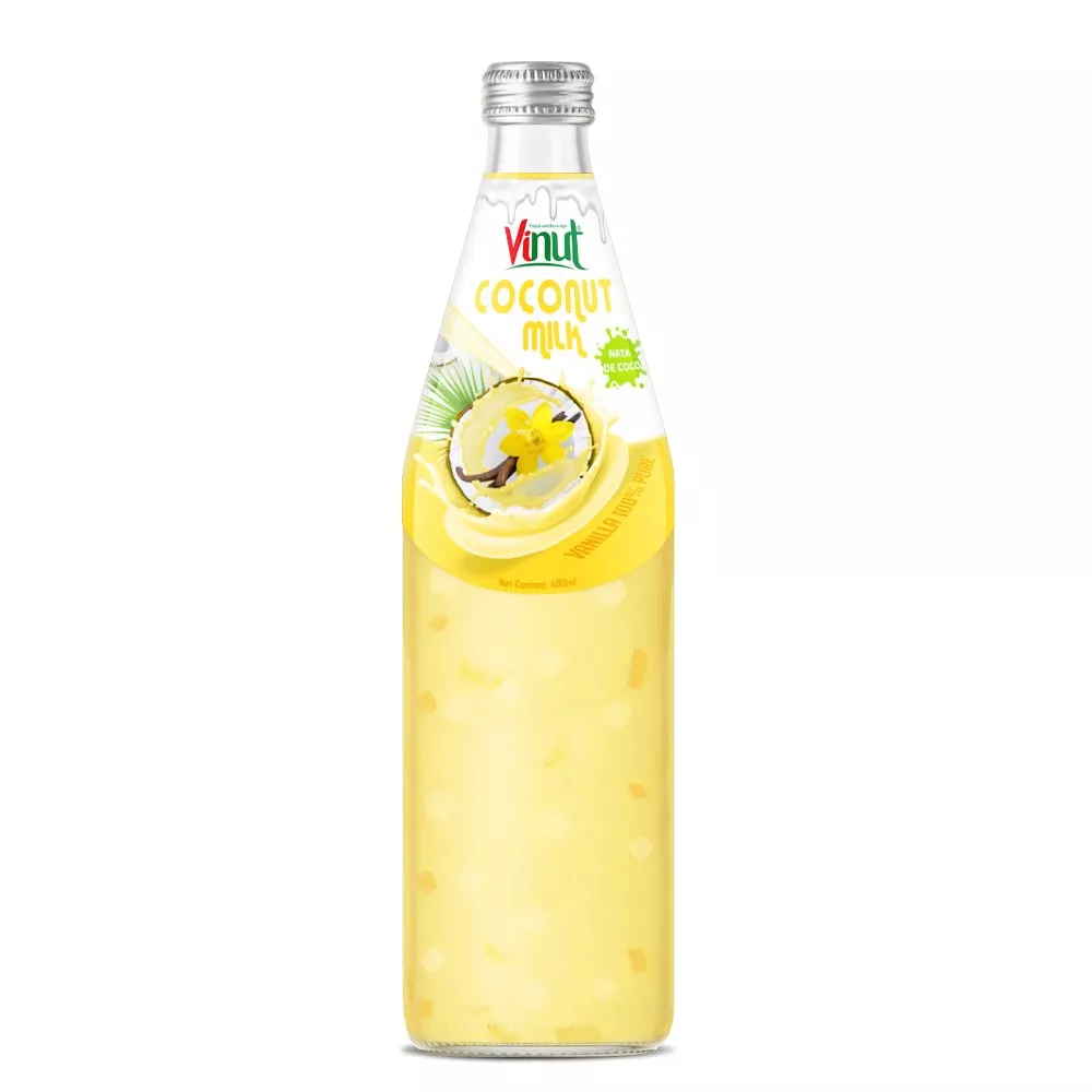 490ml Vinut Bottle Coconut milk Vanila with Nata de coco
