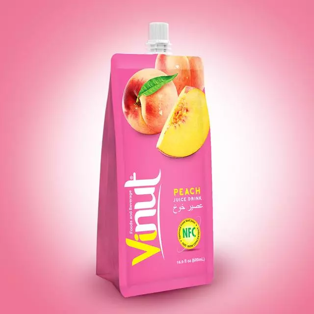 500ml Pouches Peach Juice Drink
