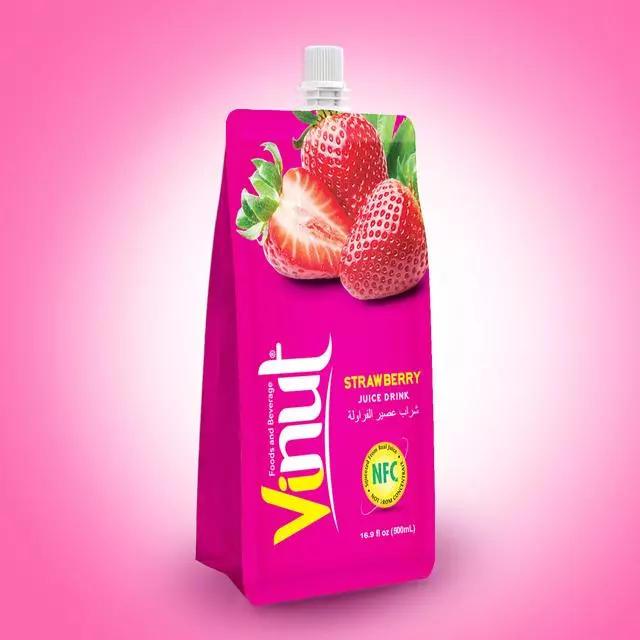 500ml Pouches Strawberry Juice Drink
