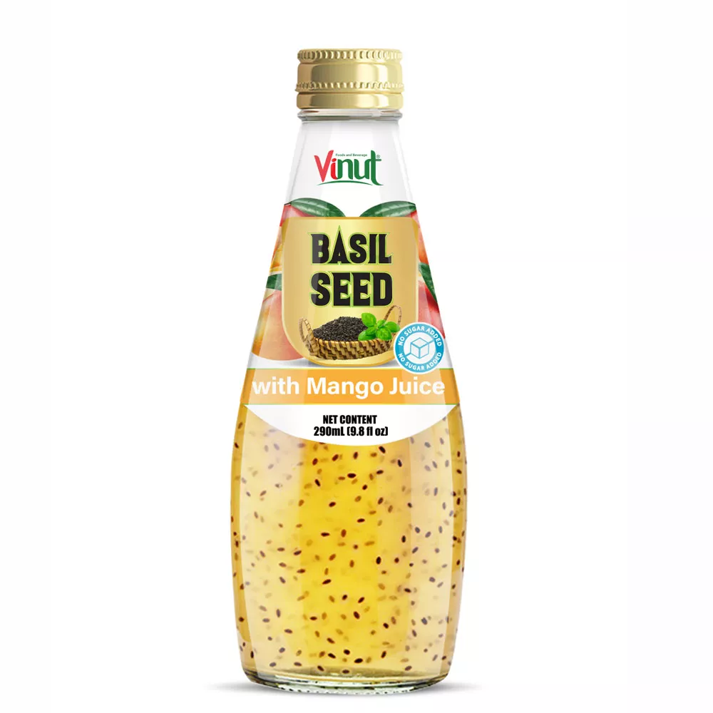 9.8 fl oz Vinut Basil seed drink with Mango juice