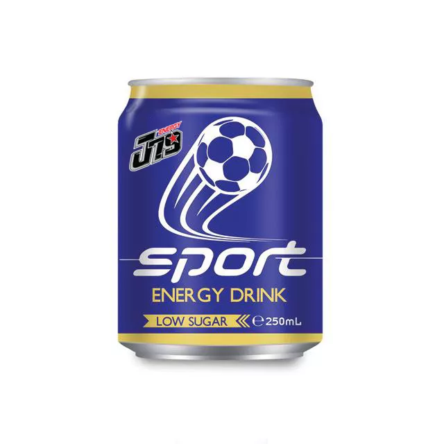 Aluminium can sport Energy drink low sugar 250ml