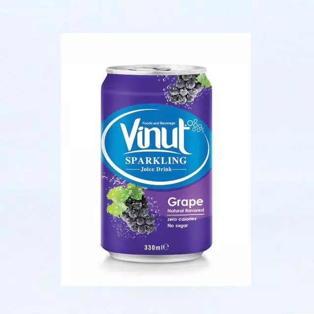 Canned Sparkling water Grape Juice Drink 330ml