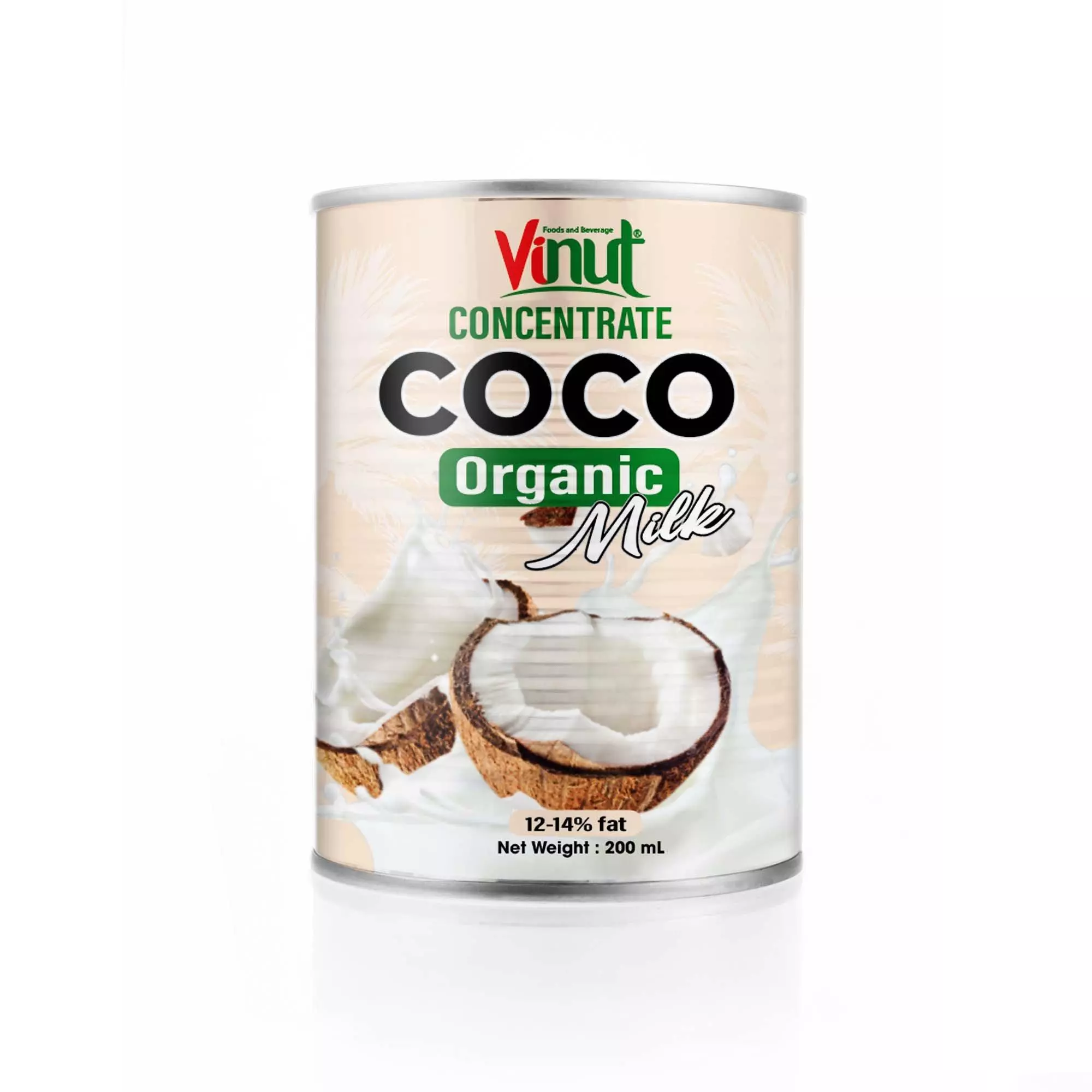Organic Coconut milk Fat 12 14 400ml Tin can